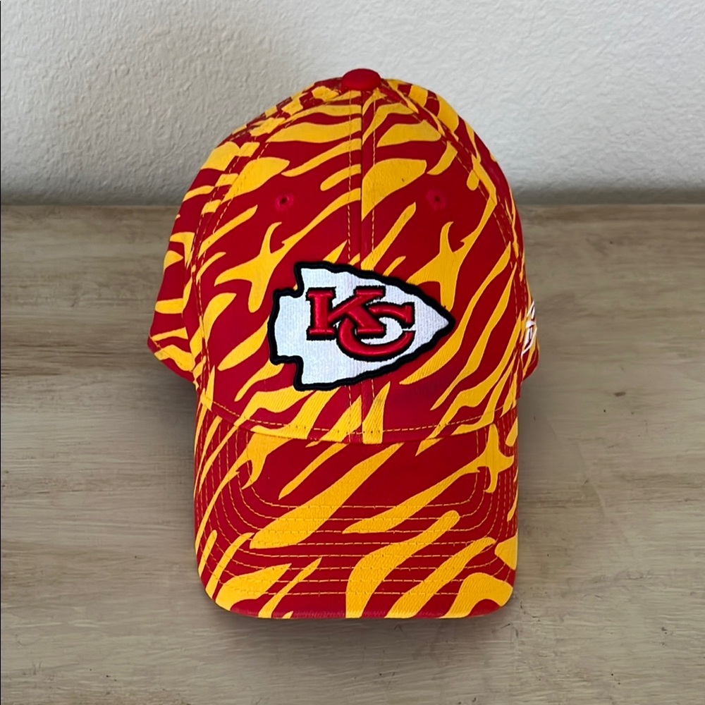Kansas City Chiefs Reebok Red and Yellow Zubaz Vintage Hat